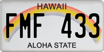 HI license plate FMF433