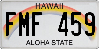 HI license plate FMF459