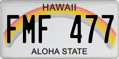 HI license plate FMF477