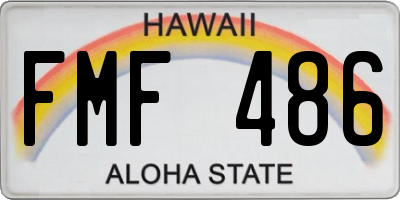HI license plate FMF486