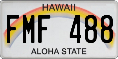 HI license plate FMF488