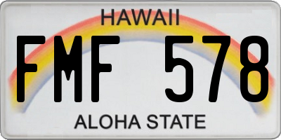 HI license plate FMF578