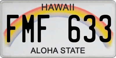 HI license plate FMF633