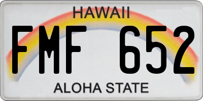HI license plate FMF652