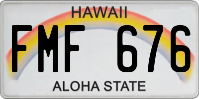HI license plate FMF676
