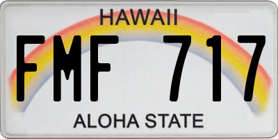 HI license plate FMF717
