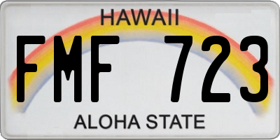 HI license plate FMF723
