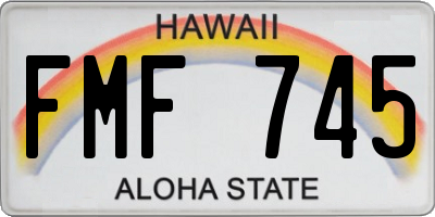 HI license plate FMF745