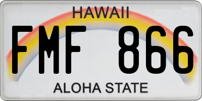 HI license plate FMF866