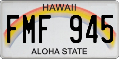 HI license plate FMF945