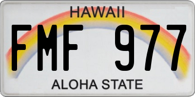 HI license plate FMF977