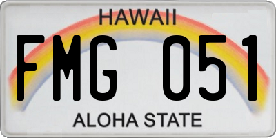 HI license plate FMG051