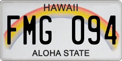 HI license plate FMG094