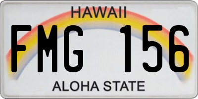 HI license plate FMG156