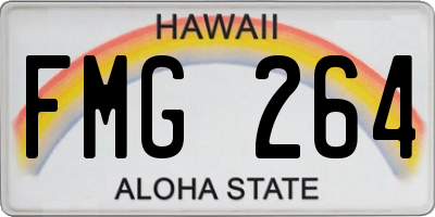 HI license plate FMG264