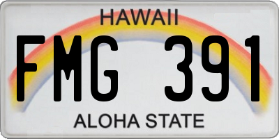 HI license plate FMG391