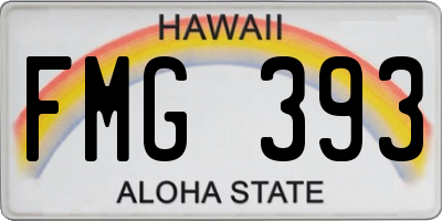 HI license plate FMG393