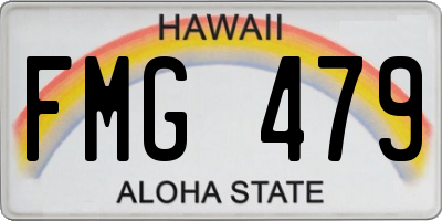 HI license plate FMG479