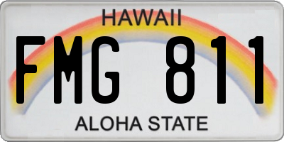 HI license plate FMG811