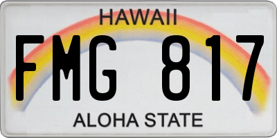 HI license plate FMG817