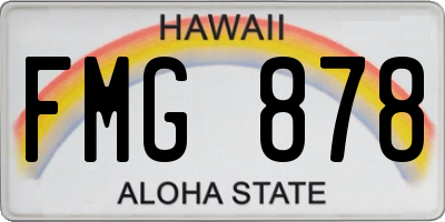 HI license plate FMG878