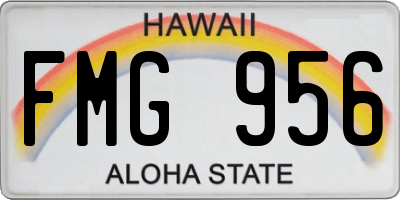 HI license plate FMG956