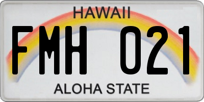 HI license plate FMH021