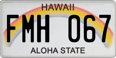 HI license plate FMH067