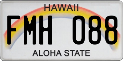 HI license plate FMH088
