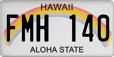 HI license plate FMH140