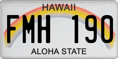 HI license plate FMH190