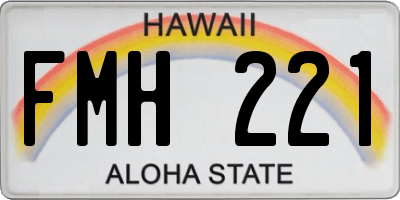HI license plate FMH221