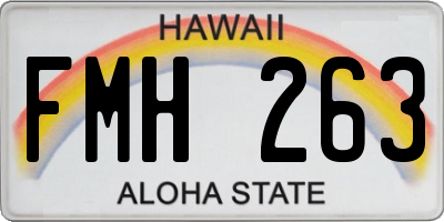 HI license plate FMH263
