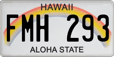 HI license plate FMH293