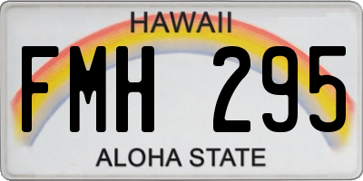 HI license plate FMH295