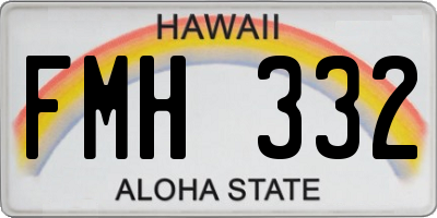 HI license plate FMH332