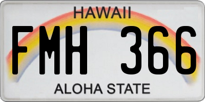 HI license plate FMH366