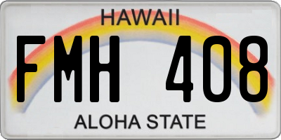HI license plate FMH408