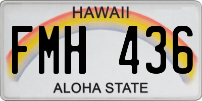 HI license plate FMH436