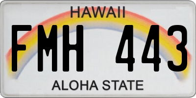 HI license plate FMH443