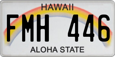 HI license plate FMH446