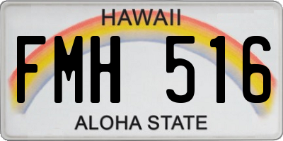 HI license plate FMH516