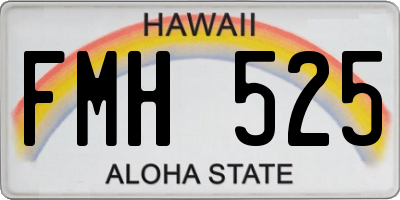 HI license plate FMH525