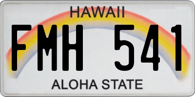 HI license plate FMH541