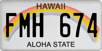 HI license plate FMH674
