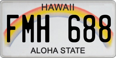 HI license plate FMH688