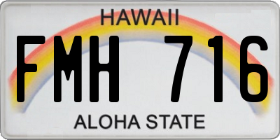 HI license plate FMH716