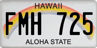 HI license plate FMH725
