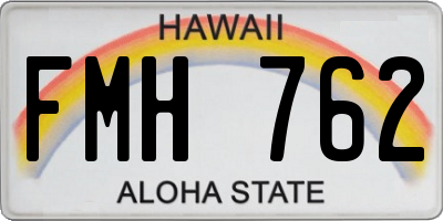 HI license plate FMH762