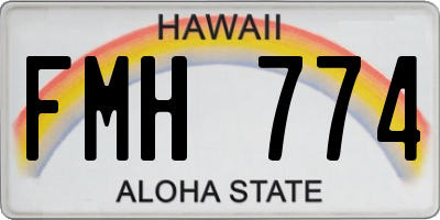 HI license plate FMH774